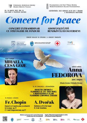 "Concert for peace"  ADOMÁNYGYŰJTŐ RENDKÍVÜLI HANGVERSENY
